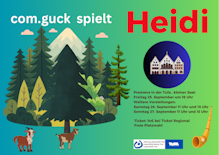 Das Foto zeigt den Flyer zum Theaterstück Heidi.